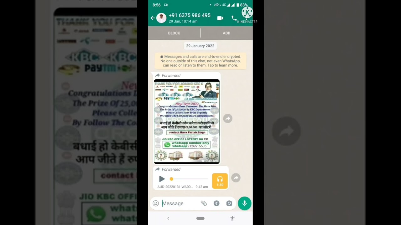 Final Part-5✋WhatsApp KBC 25 Lakh Lottery Scam Whatsapp fraud 