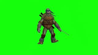 Green Screen Leonardo Moves Teenage Mutant Ninja Turtle Chroma Key