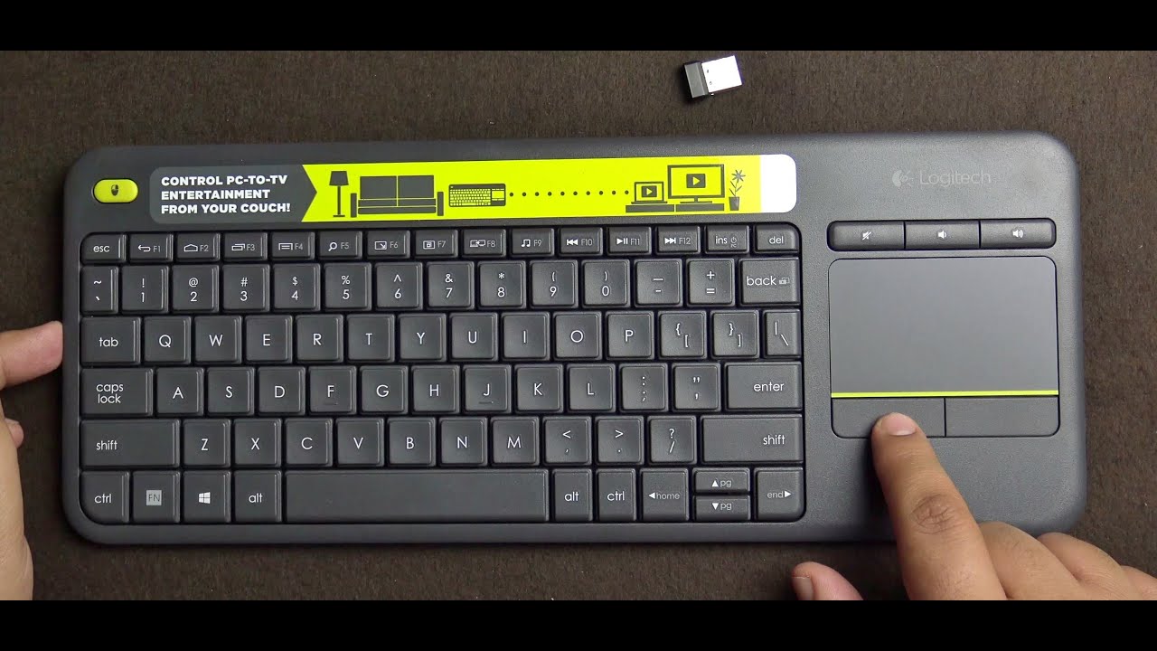 sværd blur fornærme Logitech K400 Plus Wireless Touch Keyboard - YouTube