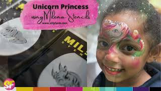 Rose Unicorn Princess  Demo using Milena Stencils