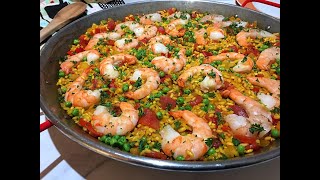Famous Arroz con Gambas Recipe 🍤 • Shrimp Paella - Episode 691 Wealth