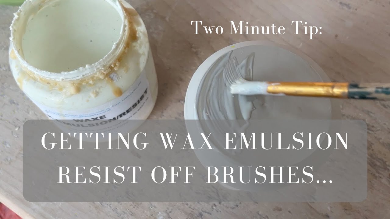 Pottery Tip: How to Get Wax Emulsion Resist off Brushes 