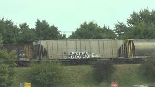 Long CSX Freight Train Heads East