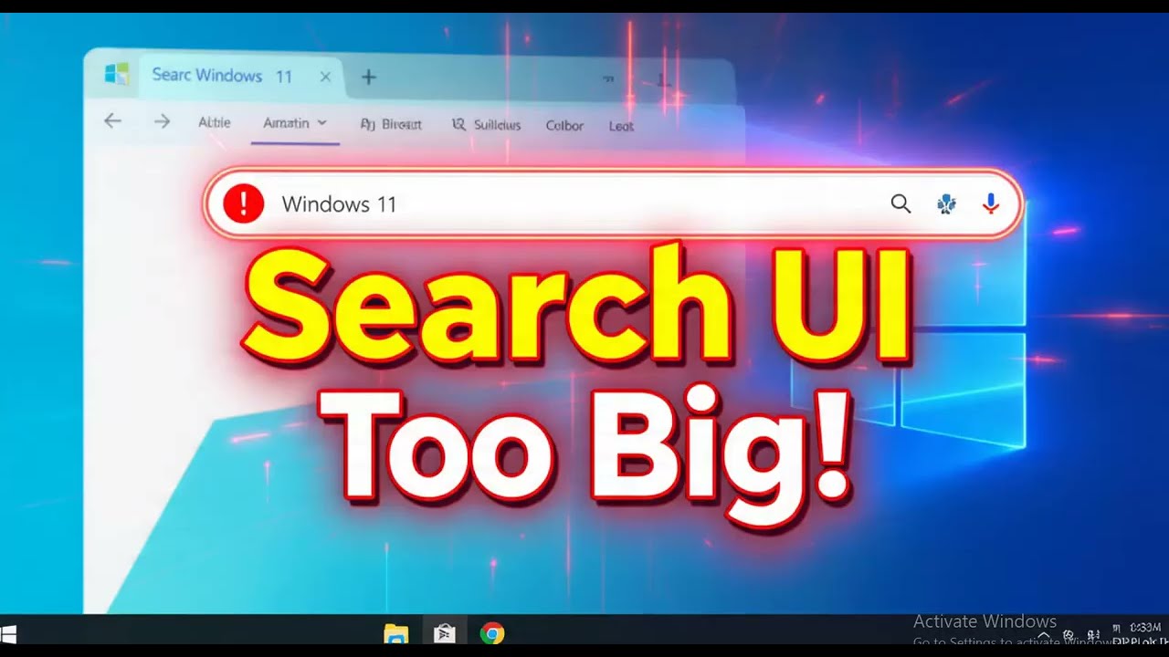 How to fix Search UI taking too much screen space in Windows 11