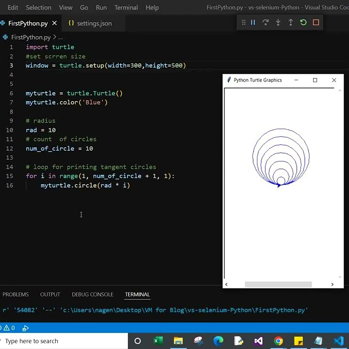 draw circle in python using turtle - YouTube