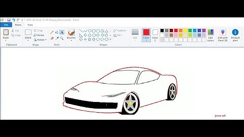 How to draw 3D Car on computer using Ms Paint  3D Car Drawing  Ms Paint 360p