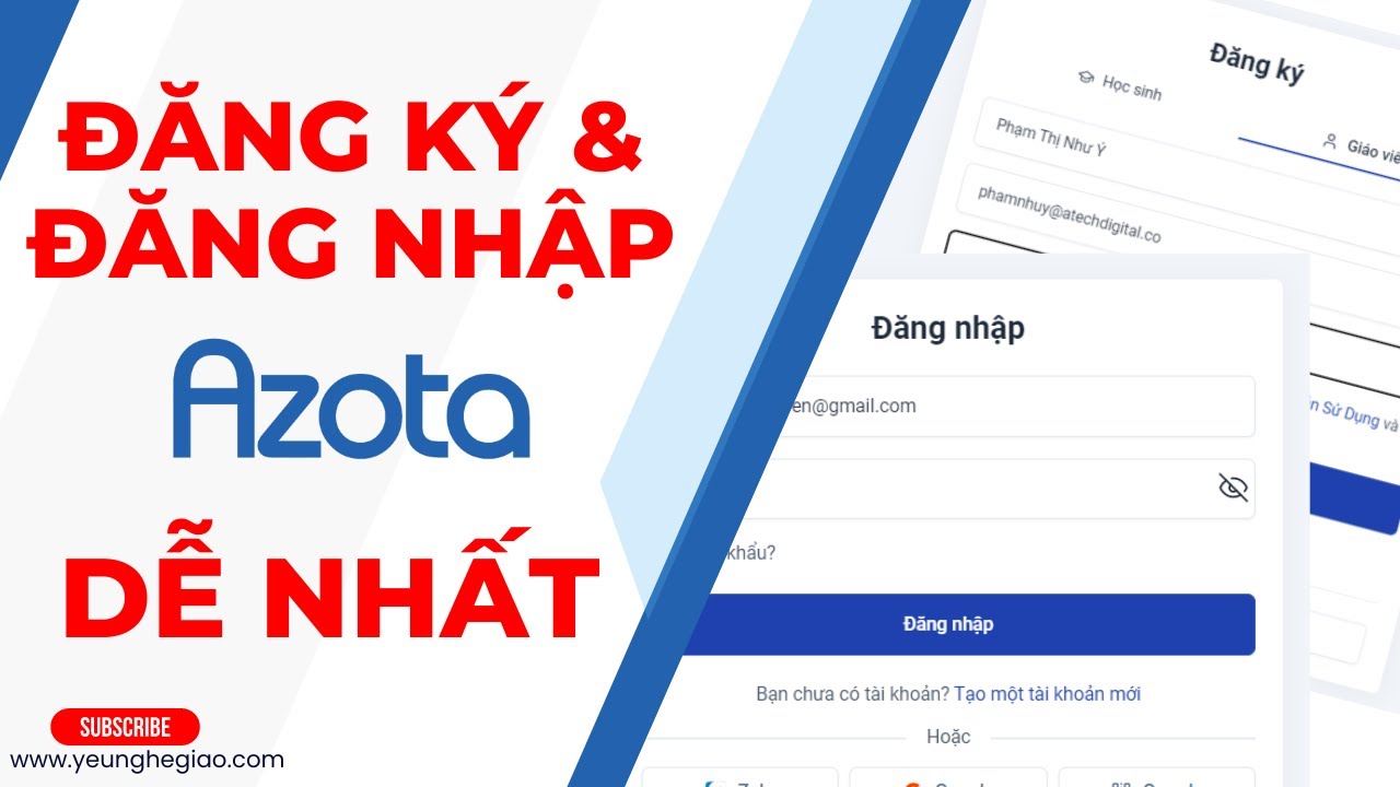 Hướng dẫn Đăng Ký và cách Đăng Nhập Azota DỄ NHẤT - YouTube