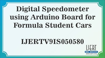 Digital Speedometer using Arduino Board for Formula Student Cars