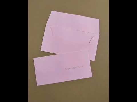 Конверт 220x110 мм з тисненням "З днем народження!", колір рожевий, КОМПЛЕКТ 10 шт., відео 1