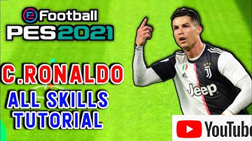 C.Ronaldo All Skills Tutorial Pes 2021 mobile || Cr7 skills Tutorial pes