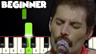 We Are The Champions - Queen | BEGINNER PIANO TUTORIAL + SHEET MUSIC by Betacustic