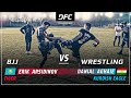 BJJ-Champ vs. Freestyle-WRESTLER  | Crazy STREETFIGHT | DFC