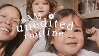 Unedited Morning Routine With Two Toddlers | 6AM WAKE UP