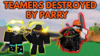 Toxic Teamers Get Destroyed By Parry - ROBLOX Combat Warriors