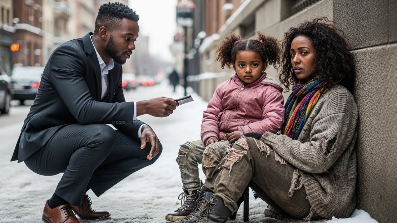 Billionaire Gave His Credit Card to a Homeless Mom to Test Her—What She Bought Made Him Cry#tales