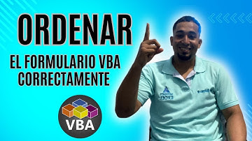 Como ordenar el formulario VBA Correctamente en Excel (tabindex) Cap 7 #sepamosexcel #vba #vbaexcel