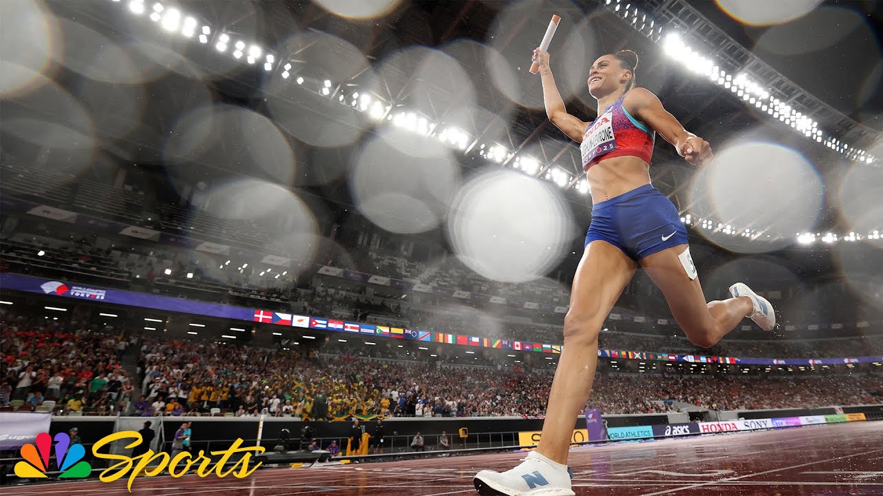 Sydney anchors Team USA's CHAMPIONSHIP RECORD for women's 4x400m world title in Tokyo | NB
