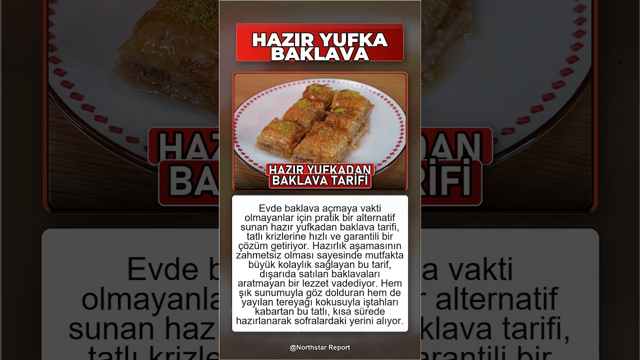 Dakikalar içinde hazırlanan pratik hazır yufkadan baklava tarifi