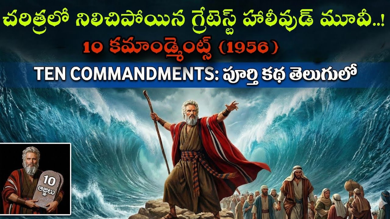  The Ten Commandments (1956) Full Movie Story Explained in Telugu | Moses vs Ramses కమాండ్మెంట్స్ 