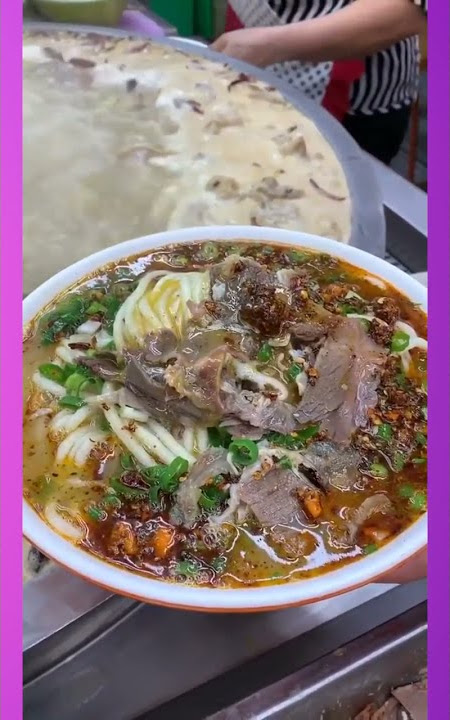 Street food noodles in china