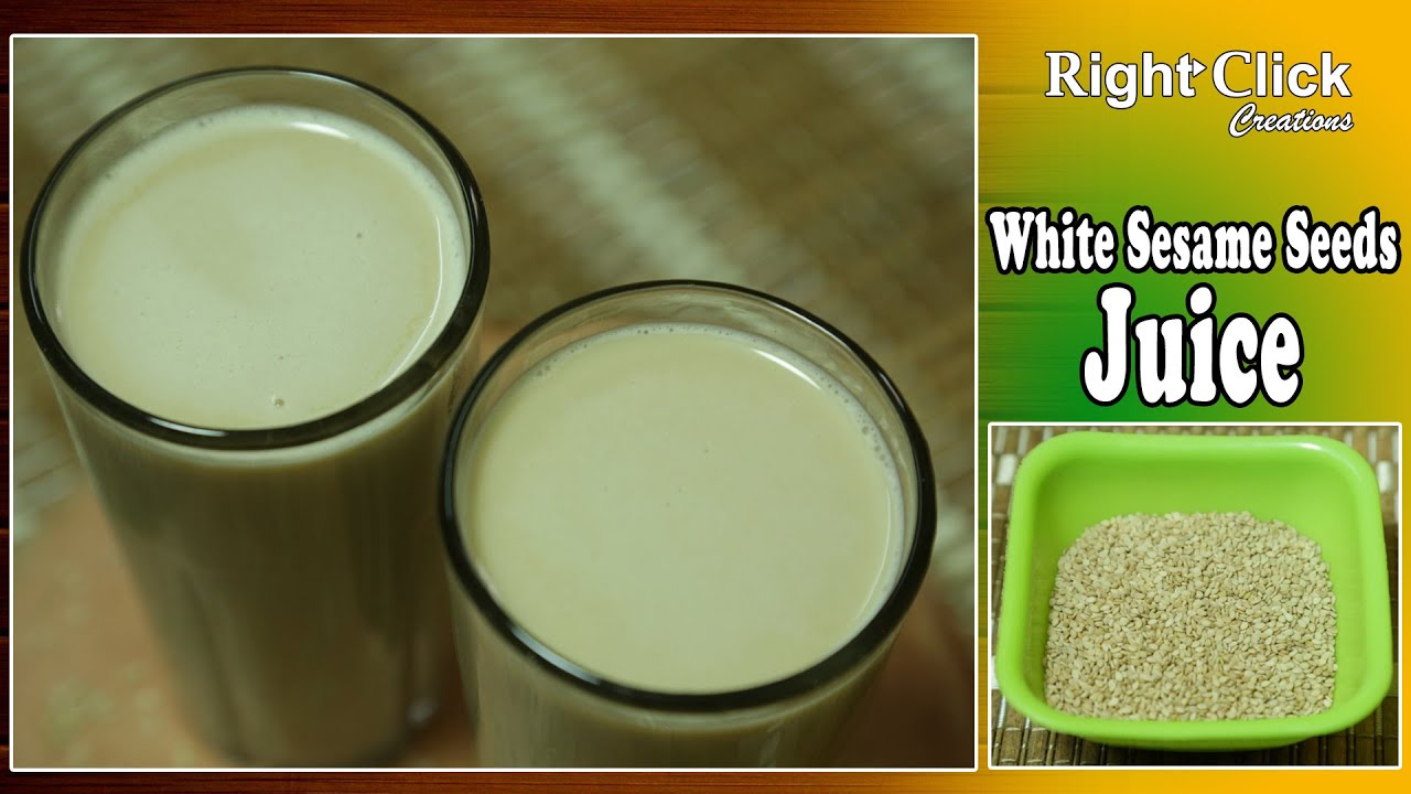 white sesame seeds juice recipe how to make sesame seeds milk ellu