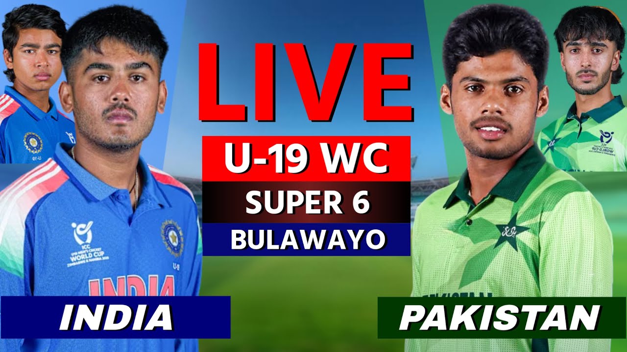LIVE: INDIA U19 vs PAKISTAN U19, U-19 World Cup, Super 6, Cricket Live Scores, Fan Commentary