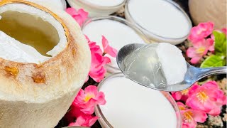 Fresh Coconut Jelly/Thach Dua. Amazing recipe. Very detailed instructions. Must try!!