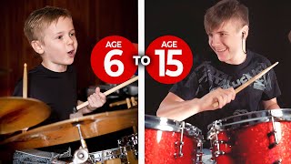 Progression of a Child Drummer