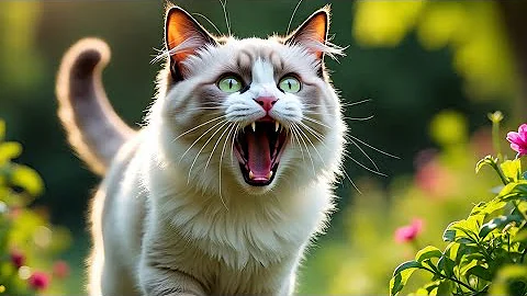 Video 11852131: angry cat, cat sound, scared cats, birman cat