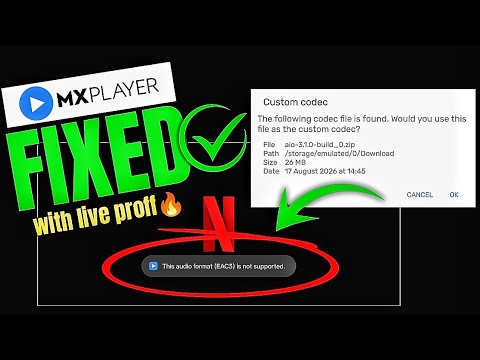 MX Player EAC3 Audio Not Supported Fix 2026 | EAC3 Not Supported MX Player | Full Solution