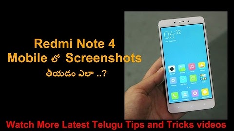 xiaomi Red mi note 4 screenshot options in Telugu