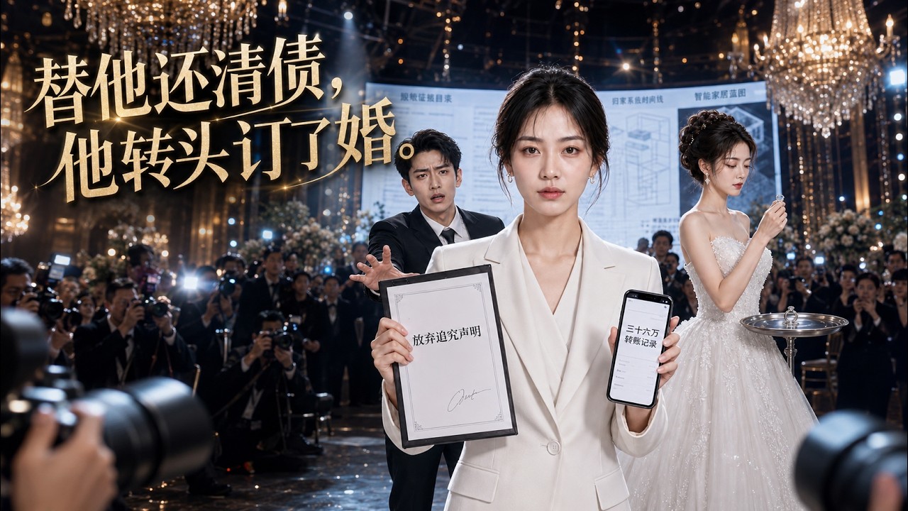 【高清全集】《替他还清债,他转头订了婚》 #AI #泡芙 #热门短剧 #drama #爽剧 poster