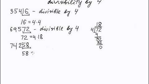 Divisibility by 4 test
