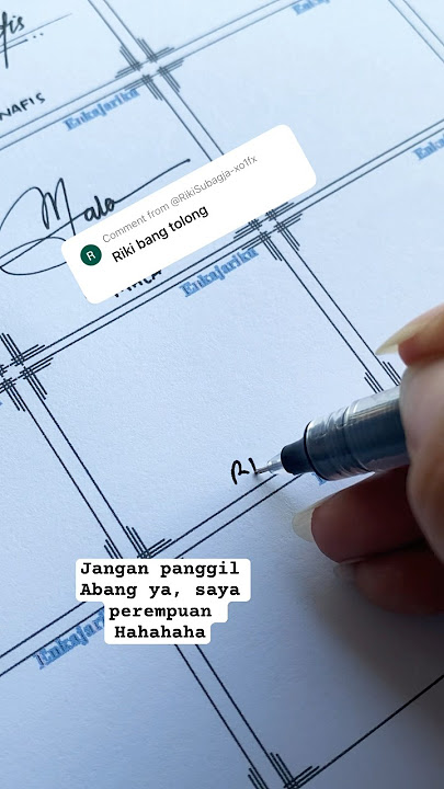 Hai Riki, jangan panggil Abang ya, saya perempuan hahaha