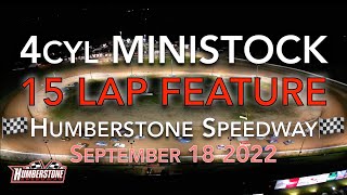 HUMBERSTONE SPEEDWAY 22 4cyl MINISTOCK FEATURE RACE - DIRT TRACK RACING