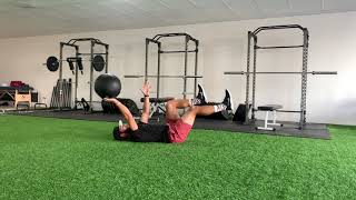 Ipsilateral Dead Bug with Medicine Ball