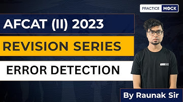 AFCAT || 2023 | English Section | Error Detection | PracticeMock