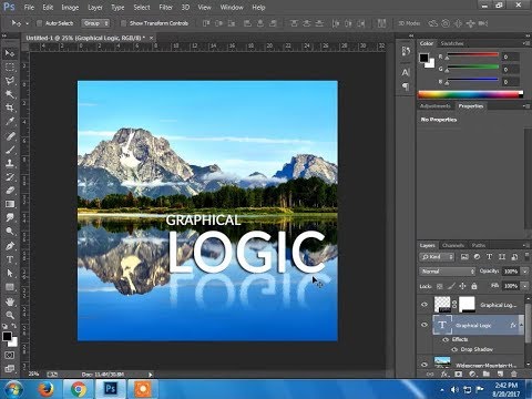 How to make Reflection - Text Ripple and Reflect Effect Photoshop Tutorial