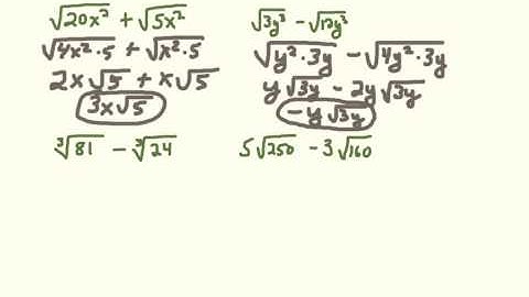 8.4 Adding and Subtracting Radicals