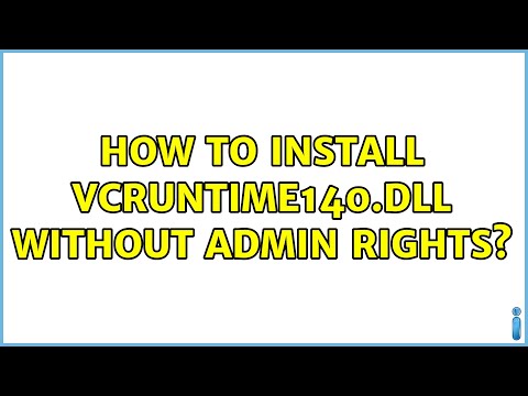 How to install vcruntime140.dll without admin rights?