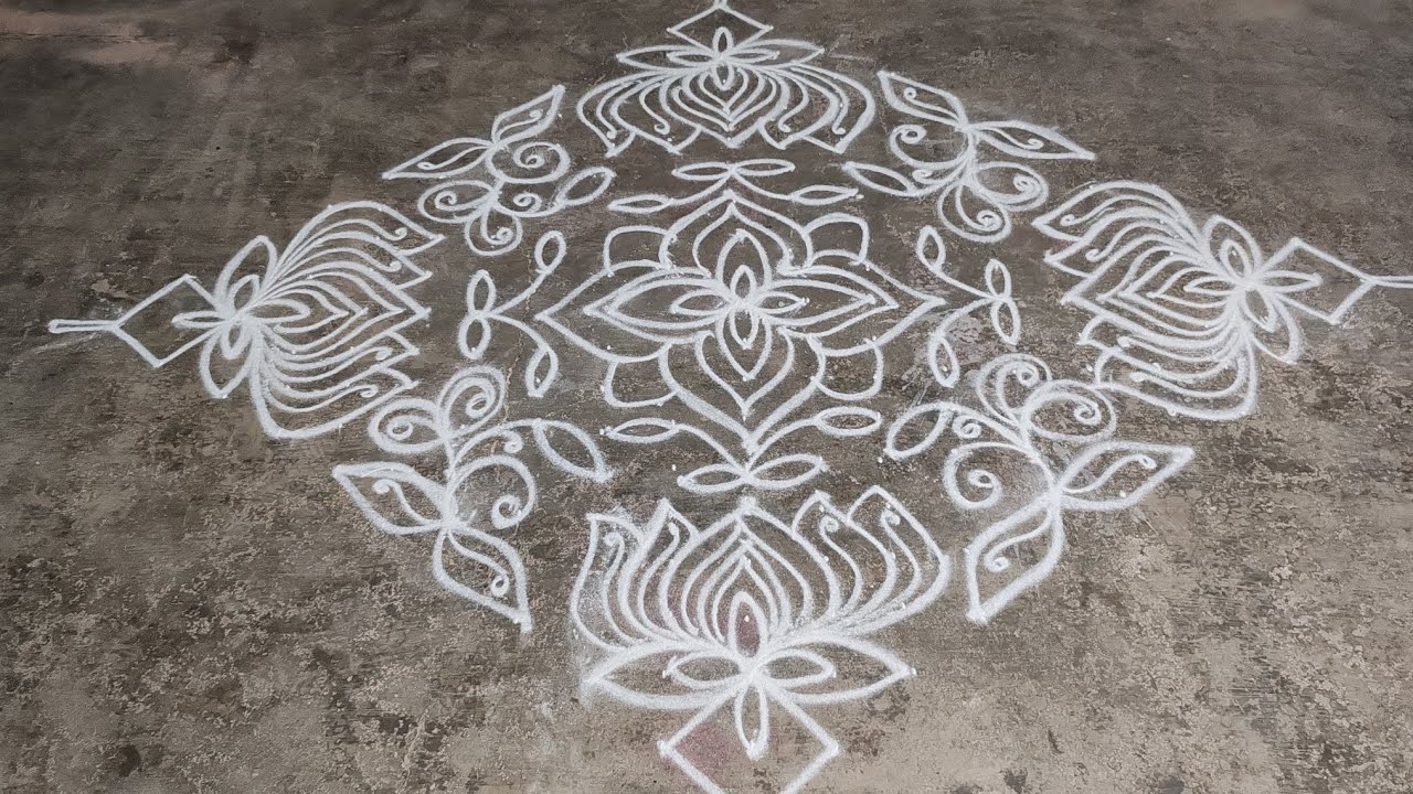 கோல்டன்21 புள்ளில் நில்தாமரைப்பூ கோலம்🪷🪷🪷