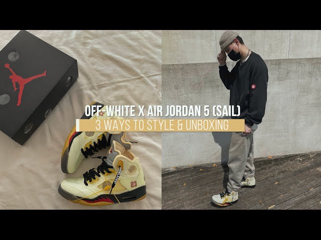 Air Jordan 5 Off White Sail Review & On Foot 