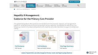 Hepatitis B Management: Guidance for the Primary Care Provider