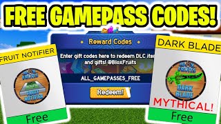 *NEW* ALL GAMEPASS CODES FOR BLOX FRUITS IN 2024! ROBLOX BLOX FRUITS CODES