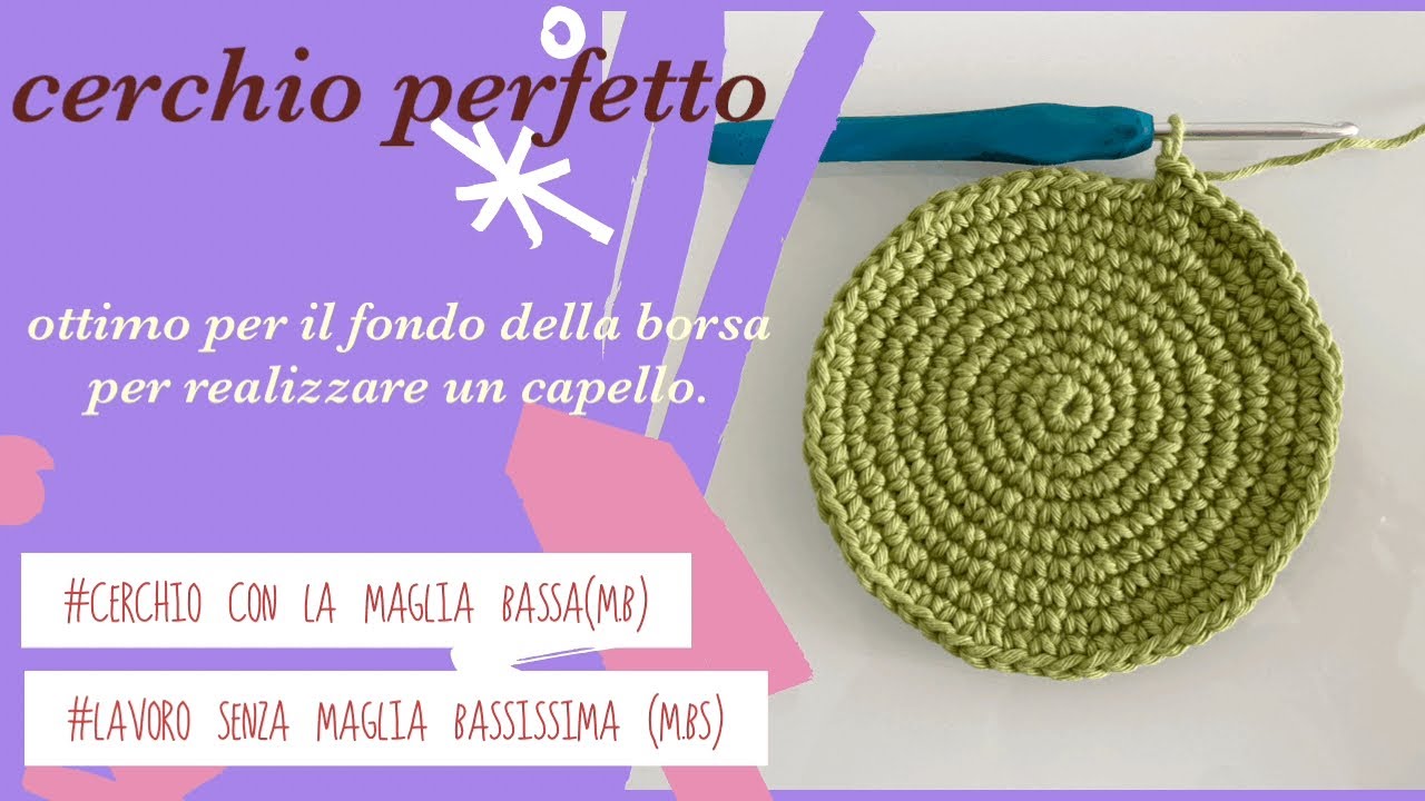 Cerchio perfetto all’uncinetto #crochet #non angolazione #con la maglia bassa