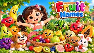 Learn Fruit Names for Kids 🍎🍌🍓 |Fun Fruits Song | Fruits Name Learning | Kids Educational Video#kids screenshot 2