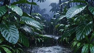Rain Dripping on Jungle Leaves for Deep Sleep &amp; Relaxation