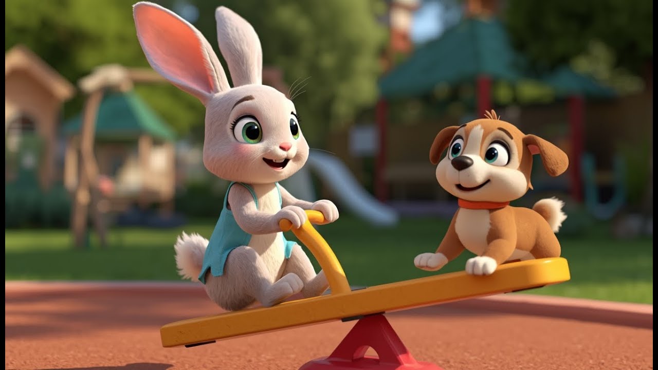 Rosie Rabbit’s Playground Fun | Happy Playtime Song for Kids | Nursery Rhymes & Songs for Children