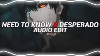 need to know x desperado - doja cat x rihanna [edit audio]