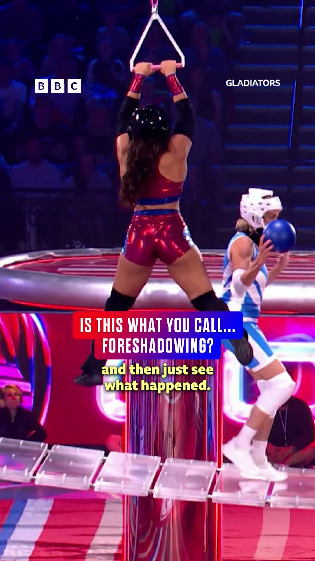 Louise Minchin being an ICON on Celebrity Gladiators